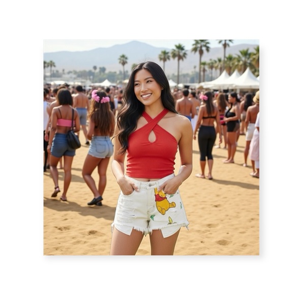 LF Pants - new LF Furst of a Kind ★ Vintage Upcycled Levi's® Cut Off Shorts ★ Winnie Pooh